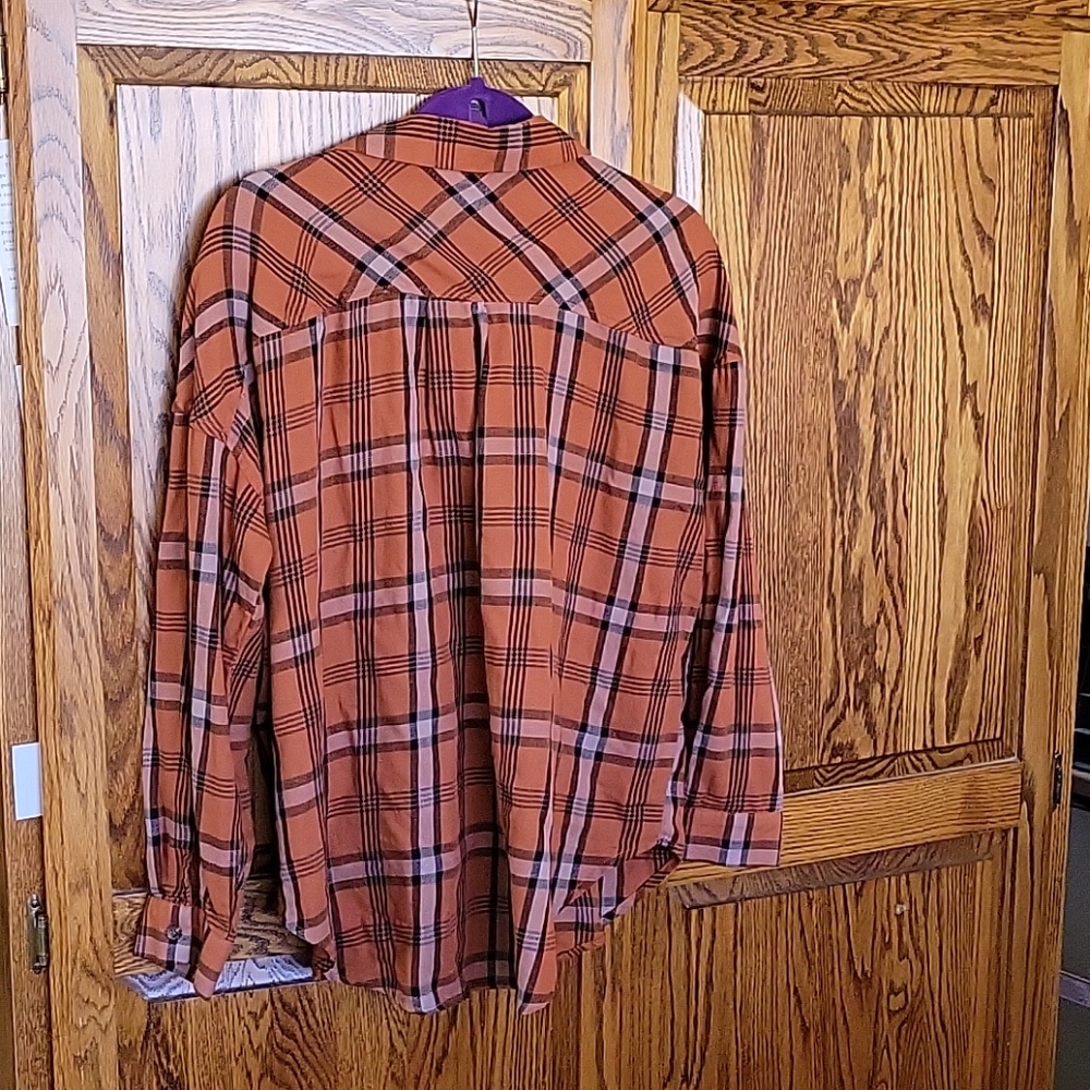 Women's oversized button up shirt